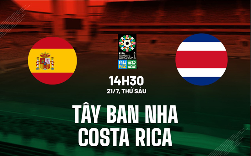 Nữ Tây ban Nha vs Nữ Costa Rica